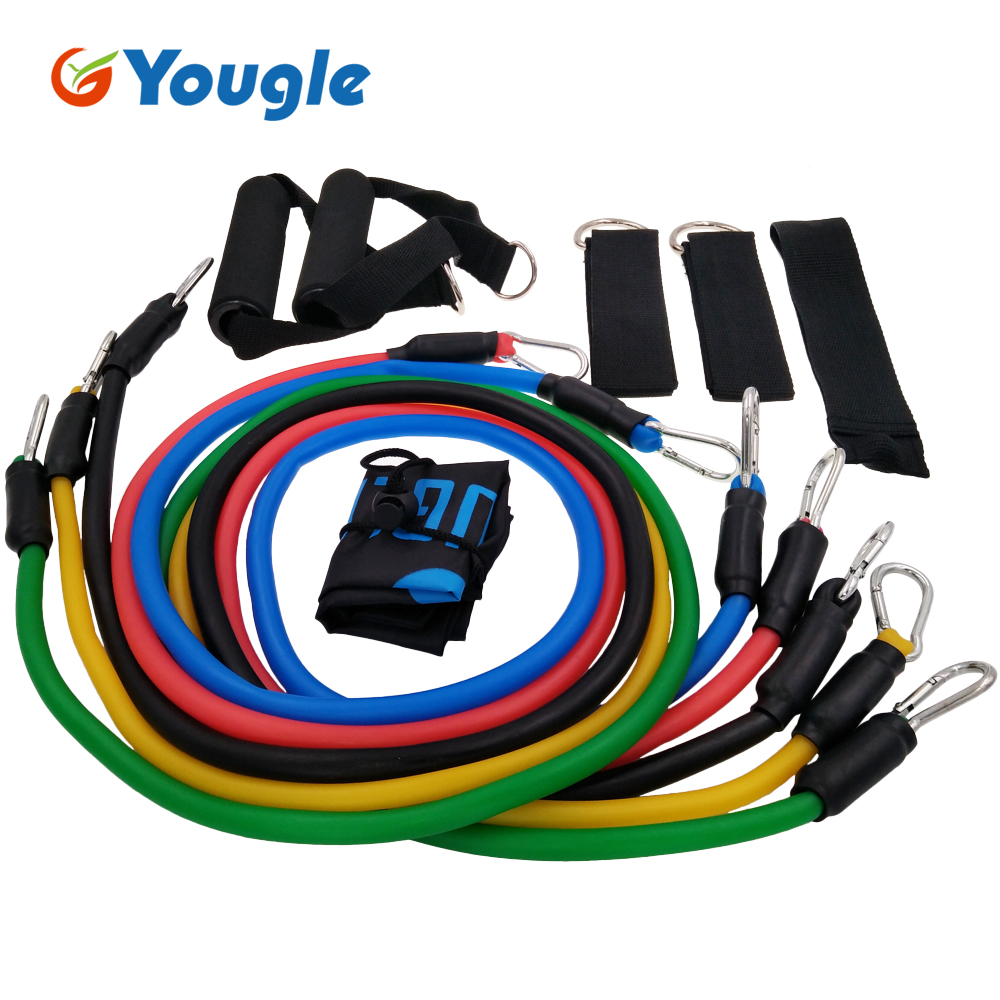 Yoga Fitness Youtube - YOUGLE 11pcs/set Pull Rope Fitness Exercises