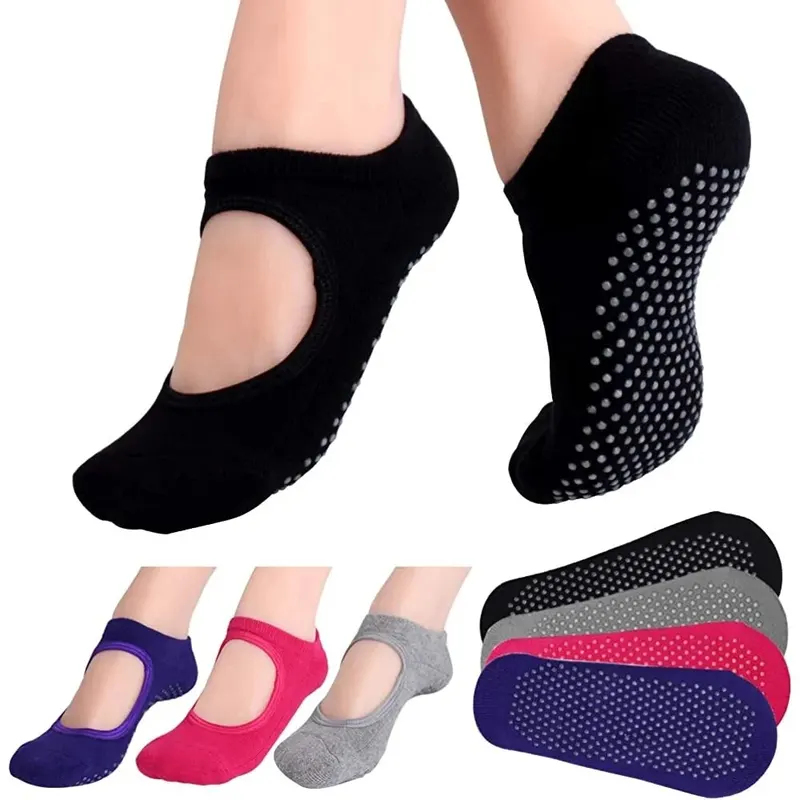 Yoga Fitness Dance - Backless Non-slip Fitness Yoga Socks Cotton