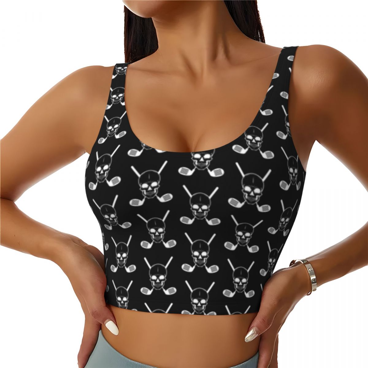 Padded Yoga Top Golf Clubs Wit - Yoga Fitness Club recension och pris