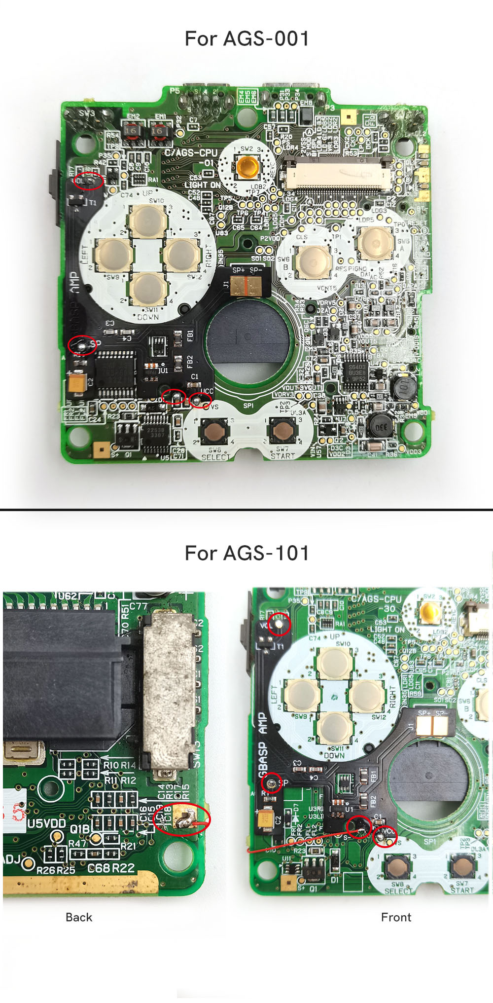 Amplifier For GBA SP/GBA AGS-0 - Push Up Board recension och pris